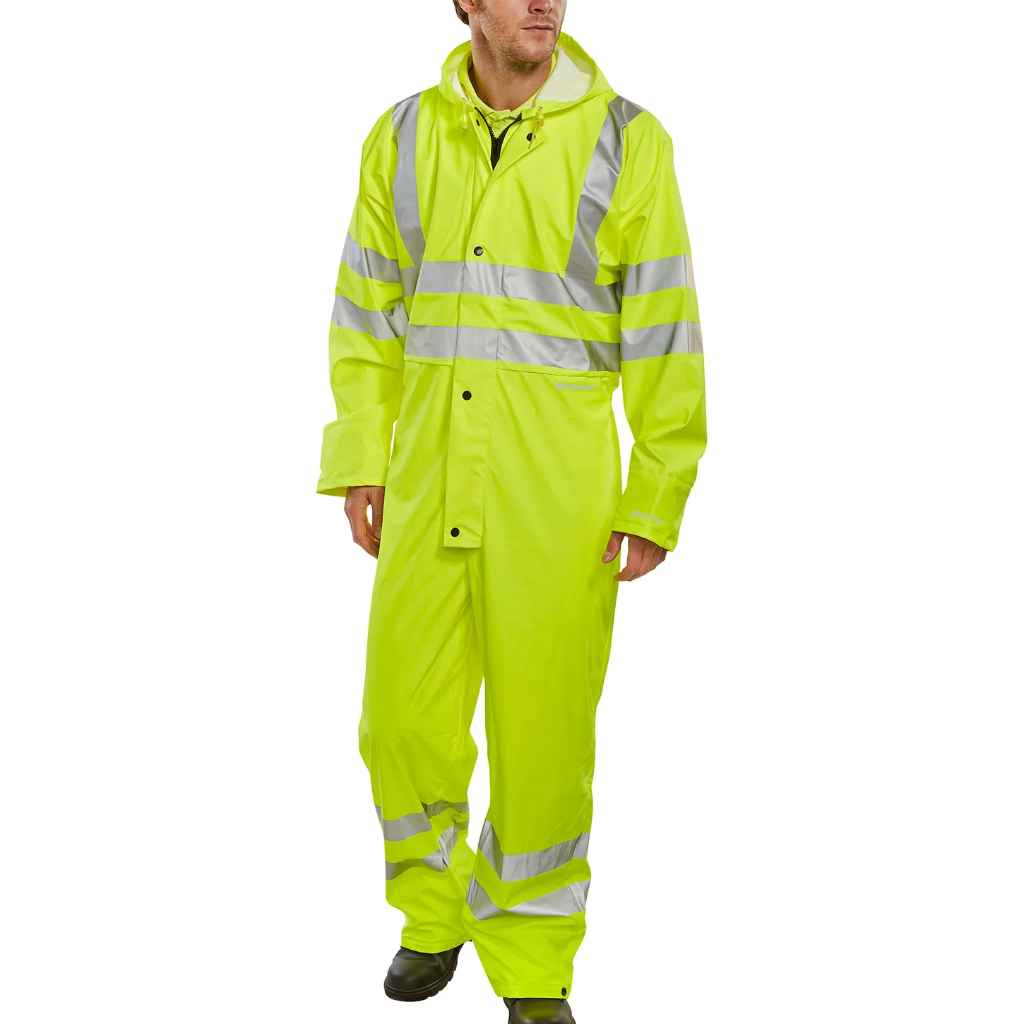 Beeswift Hi-Vis PU Breathable Coverall — Saturn Yellow